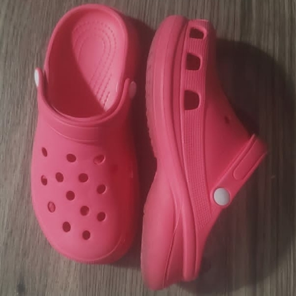 🌴Women's Platform Clogs Slip On Slides Hot Pink - Picture 6 of 8